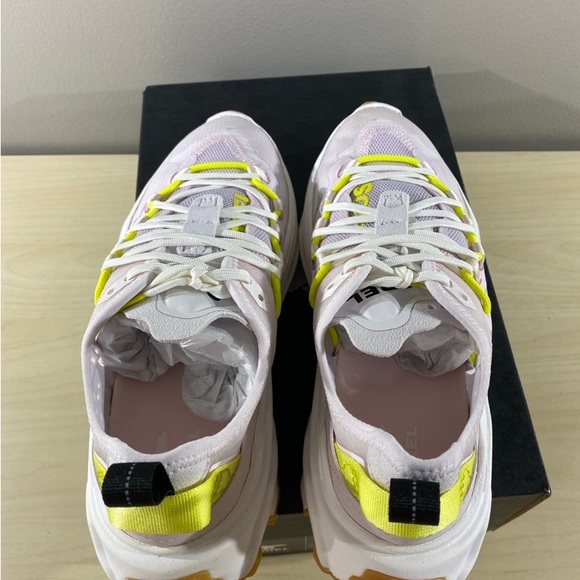 Sorel Kinetic Breakthru Tech Lace Women's Shoes - White and Yellow Size 7 - Picture 6 of 11